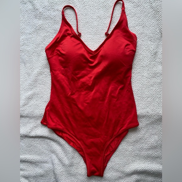 H&M Bright Red One-Piece Swimsuit | SIZE: US 6 - Picture 1 of 6